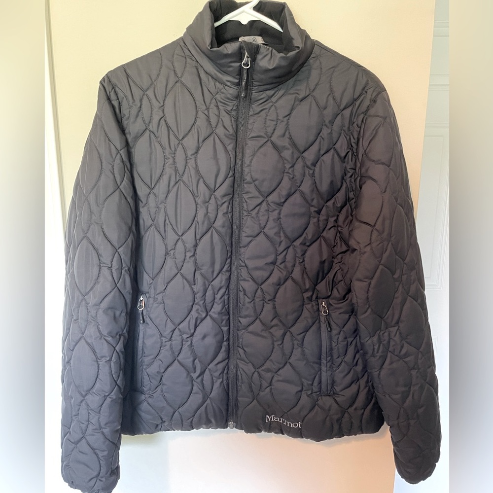 Marmot Black Light Puffer Jacket, Size Large